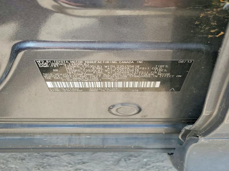 Продажа на аукционе авто 2013 Toyota Rav4, vin: 2T3DFREV5DW080051, номер лота: 53523606
