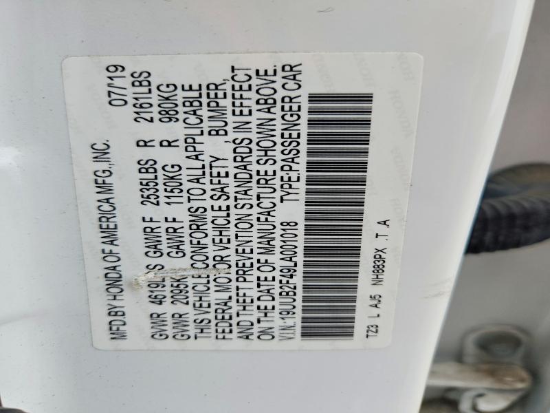 Продаж на аукціоні авто 2020 Acura Tlx, vin: 19UUB2F49LA001018, номер лоту: 58795806