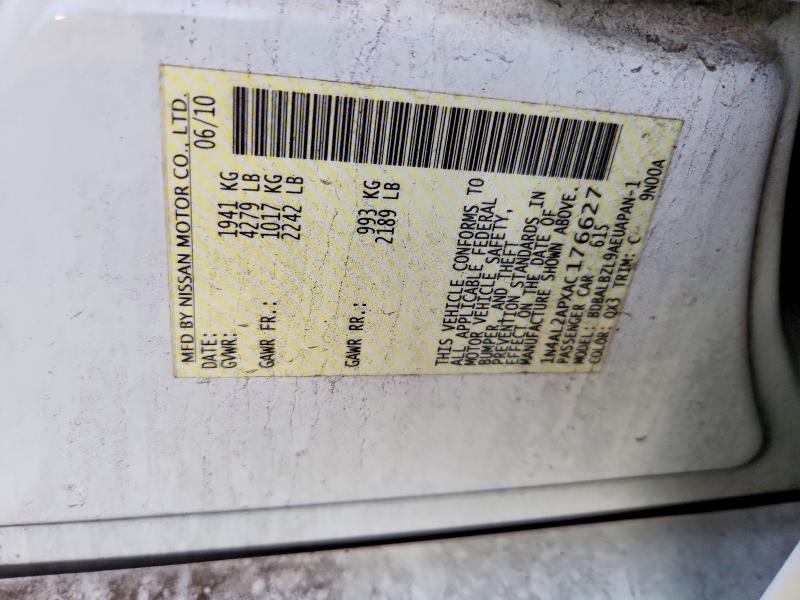 55516646 :رقم المزاد ، 1N4AL2APXAC176627 vin ، 2010 Nissan Altima مزاد بيع