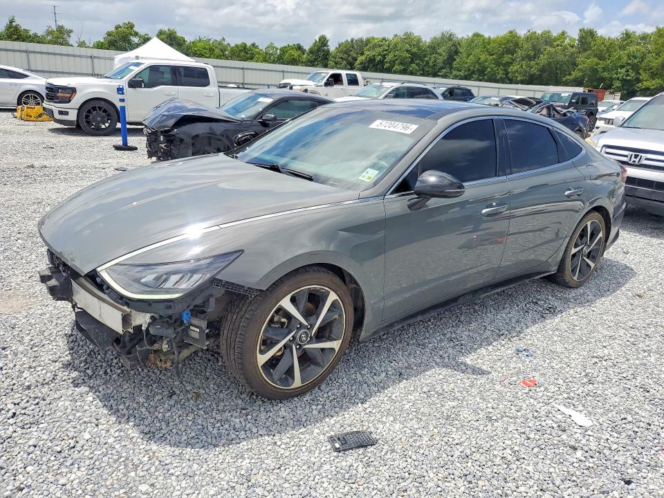 57204796 :رقم المزاد ، 5NPEJ4J2XMH114218 vin ، 2021 Hyundai Sonata مزاد بيع