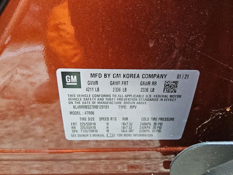 Продаж на аукціоні авто 2021 Buick Encore Gx, vin: KL4MMBS27MB129101, номер лоту: 53964926