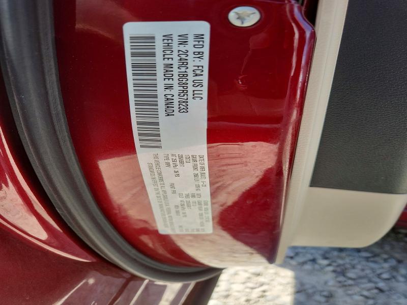 2023 Chrysler Pacifica მანქანა იყიდება აუქციონზე, vin: 2C4RC1BG8PR578233, აუქციონის ნომერი: 55810496