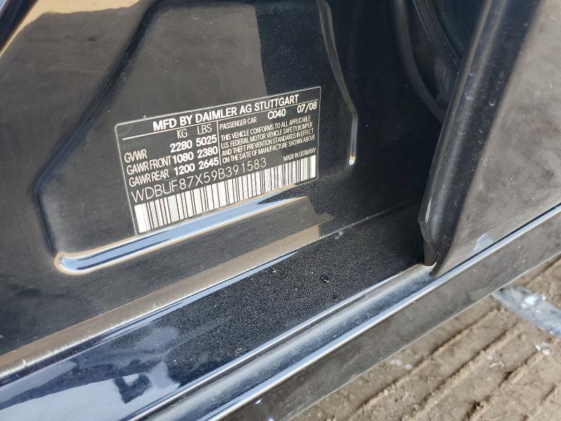 Продажа на аукционе авто 2009 Mercedes-benz E, vin: WDBUF87X59B391583, номер лота: 57633446