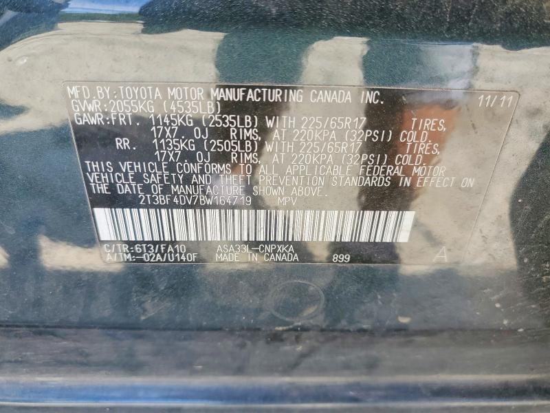 Продаж на аукціоні авто 2011 Toyota Rav4, vin: 2T3BF4DV7BW164719, номер лоту: 57266996