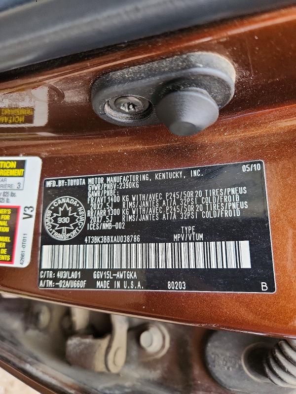 Продажа на аукционе авто 2010 Toyota Venza, vin: 4T3BK3BBXAU038786, номер лота: 57549326