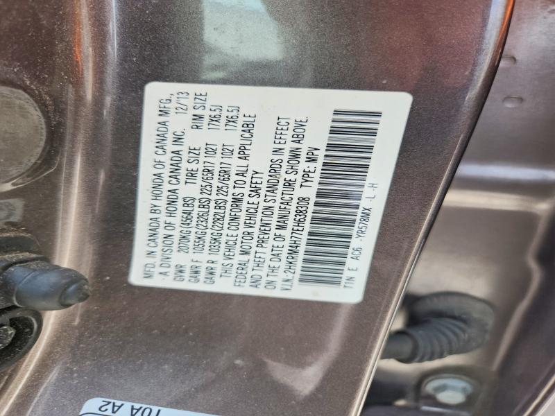 Aukcja sprzedaży 2014 Honda Cr-v, vin: 2HKRM4H77EH638308, numer aukcji: 57113476
