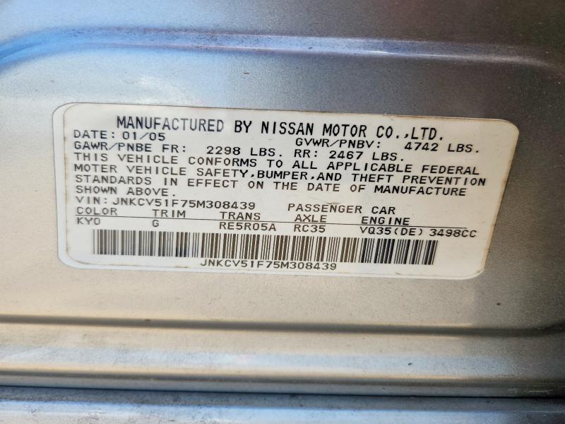 Продажа на аукционе авто 2005 Infiniti G35, vin: JNKCV51F75M308439, номер лота: 56234266