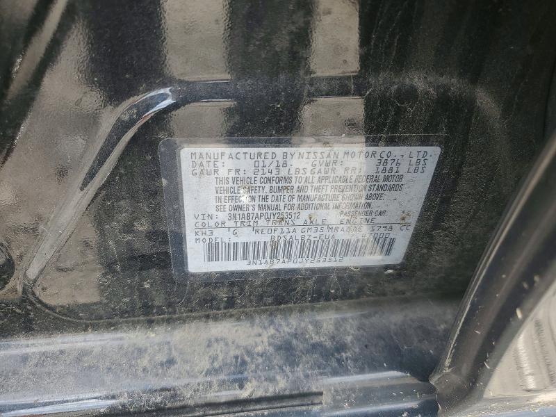 Продажа на аукционе авто 2018 Nissan Sentra, vin: 3N1AB7AP0JY253512, номер лота: 56840446