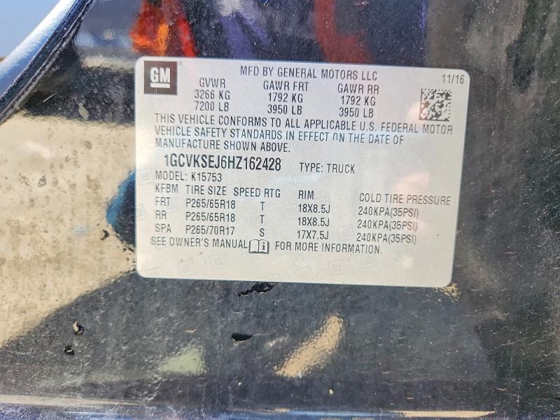 Aukcja sprzedaży 2017 Chevrolet Silverado, vin: 1GCVKSEJ6HZ162428, numer aukcji: 55503946