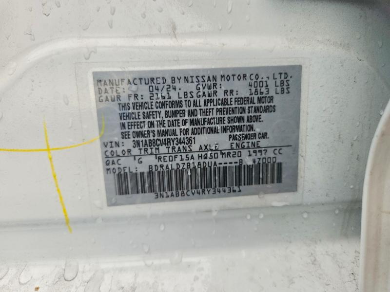 57545496 :رقم المزاد ، 3N1AB8CV4RY344361 vin ، 2024 Nissan Sentra مزاد بيع