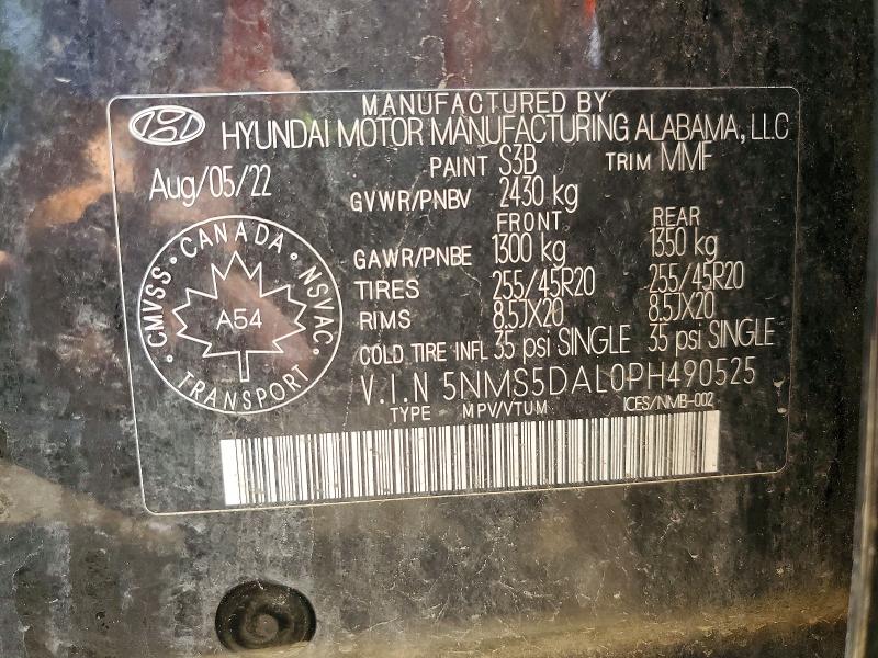Продаж на аукціоні авто 2023 Hyundai Santa Fe, vin: 5NMS5DAL0PH490525, номер лоту: 58564056