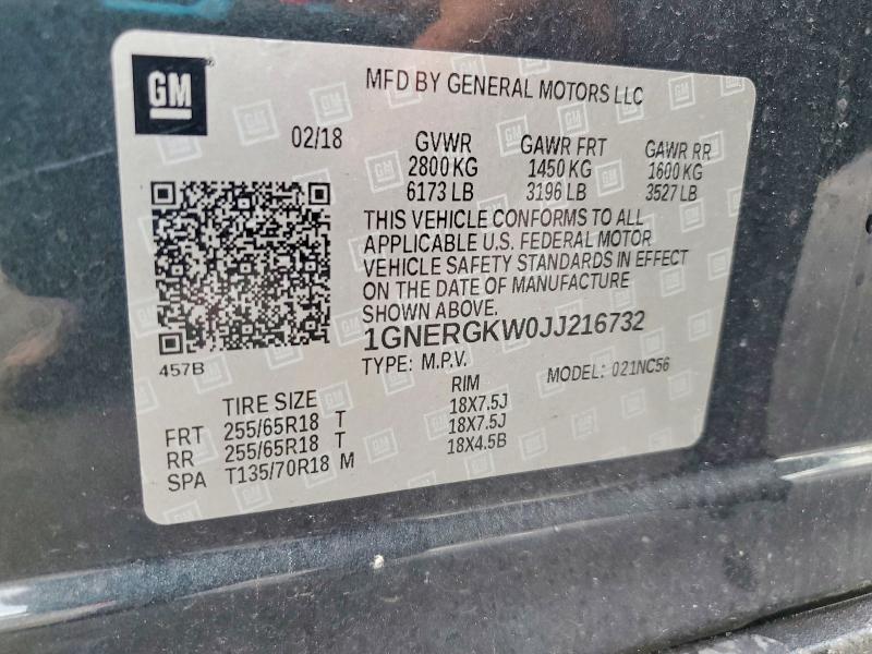 Продажа на аукционе авто 2018 Chevrolet Traverse, vin: 1GNERGKW0JJ216732, номер лота: 55305726