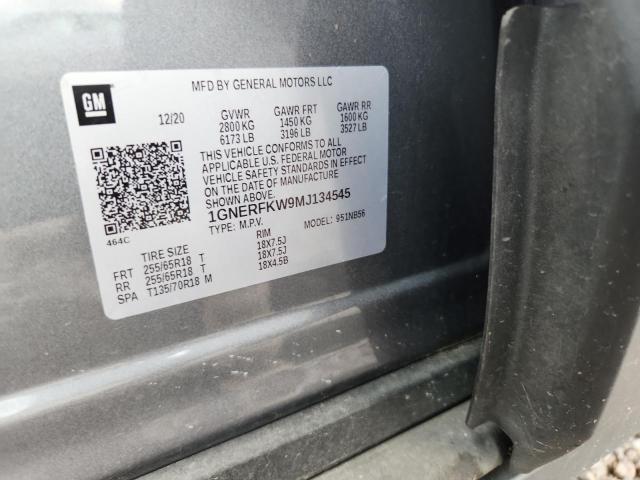 55696646 :رقم المزاد ، 1GNERFKW9MJ134545 vin ، 2021 Chevrolet Traverse مزاد بيع