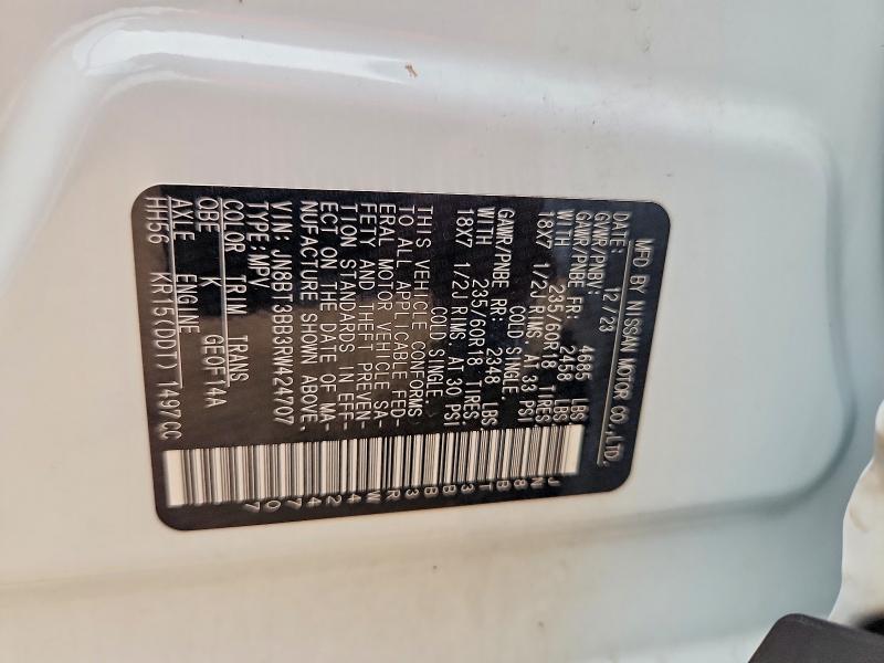 Aukcja sprzedaży 2024 Nissan Rogue, vin: JN8BT3BB3RW424707, numer aukcji: 57055926