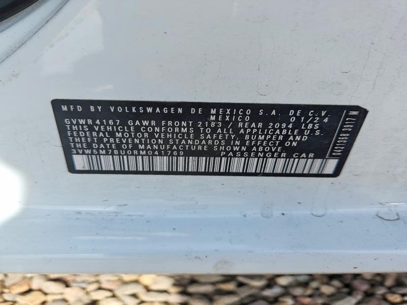 Aukcja sprzedaży 2024 Volkswagen Jetta, vin: 3VW5M7BU0RM041769, numer aukcji: 56339906
