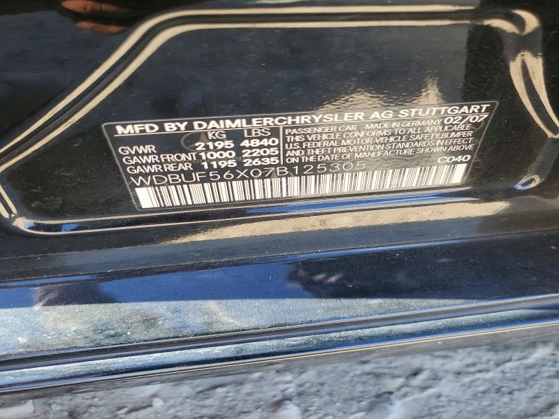 2007 Mercedes-benz E მანქანა იყიდება აუქციონზე, vin: WDBUF56X07B125305, აუქციონის ნომერი: 58963346