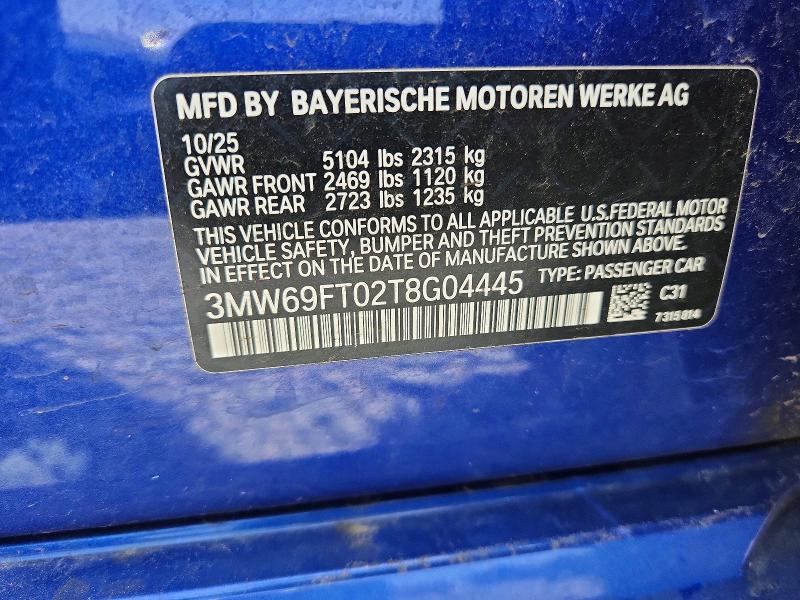 Aukcja sprzedaży 2026 Bmw M340xi, vin: 3MW69FT02T8G04445, numer aukcji: 57757416