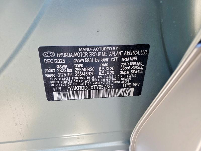 Продажа на аукционе авто 2026 Hyundai Ioniq 5, vin: 7YAKRDDCXTY057735, номер лота: 57675906
