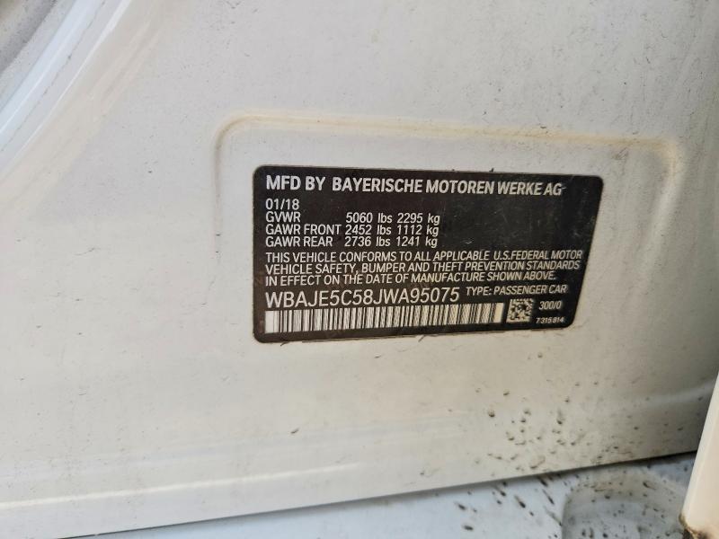 Продаж на аукціоні авто 2018 Bmw 540, vin: WBAJE5C58JWA95075, номер лоту: 56634266