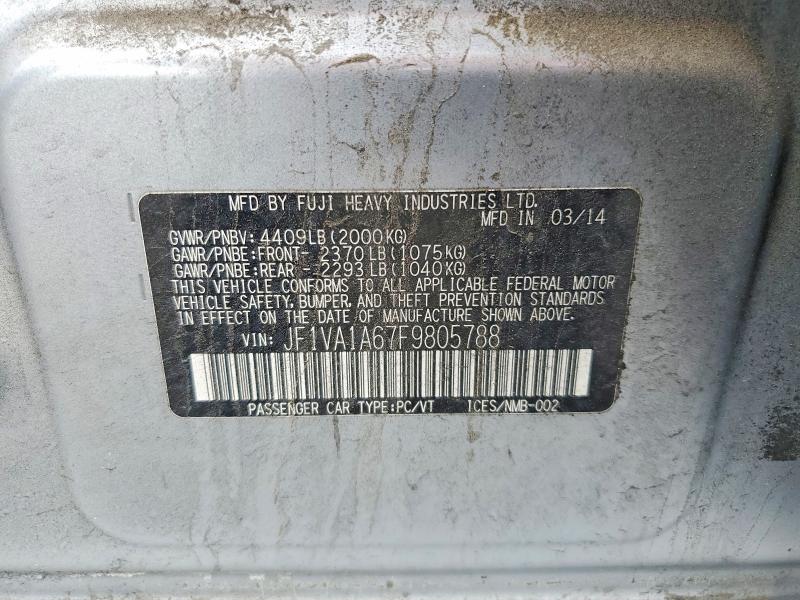 Продажа на аукционе авто 2015 Subaru Wrx, vin: JF1VA1A67F9805788, номер лота: 56229246