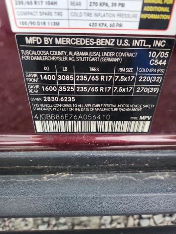 2006 Mercedes-benz Ml მანქანა იყიდება აუქციონზე, vin: 4JGBB86E76A056410, აუქციონის ნომერი: 58840866