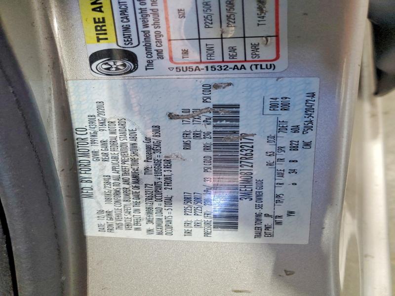 Продажа на аукционе авто 2007 Mercury Milan, vin: 3MEHM08127R632172, номер лота: 57761826