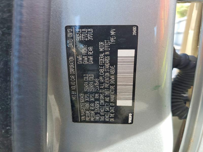 55169586 :رقم المزاد ، YV4952CY5E1689408 vin ، 2014 Volvo Xc90 مزاد بيع