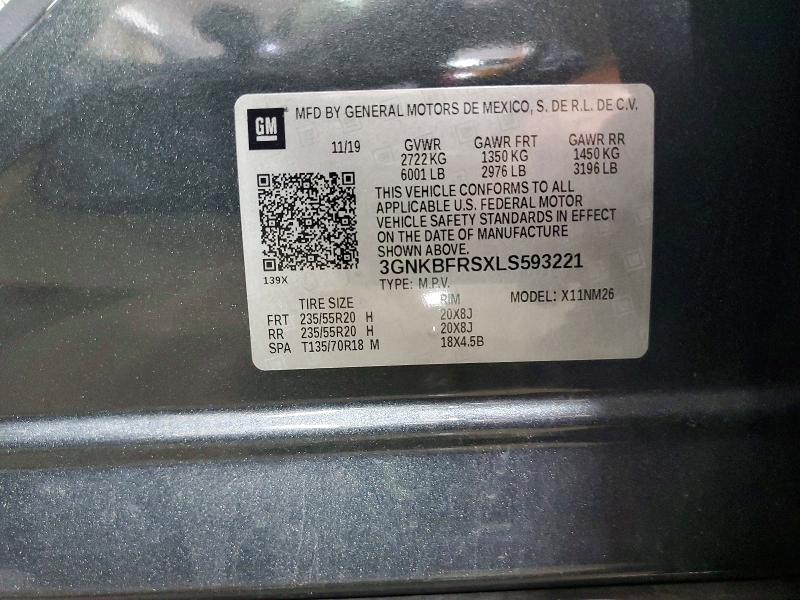 Продажа на аукционе авто 2020 Chevrolet Blazer, vin: 3GNKBFRSXLS593221, номер лота: 56756196