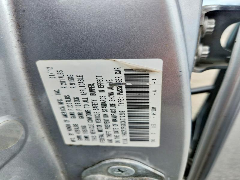 Продаж на аукціоні авто 2012 Honda Accord, vin: 1HGCP2F6XCA072209, номер лоту: 56939896