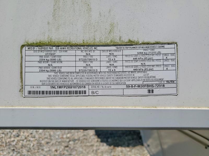 Продажа на аукционе авто 2008 Gulf Stream Seahawk, vin: 1NL1MFP2X81072018, номер лота: 58223496