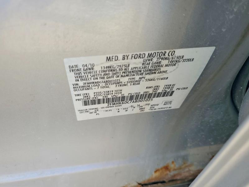 2010 Ford Flex მანქანა იყიდება აუქციონზე, vin: 2FMHK6DC7ABD01025, აუქციონის ნომერი: 58303276