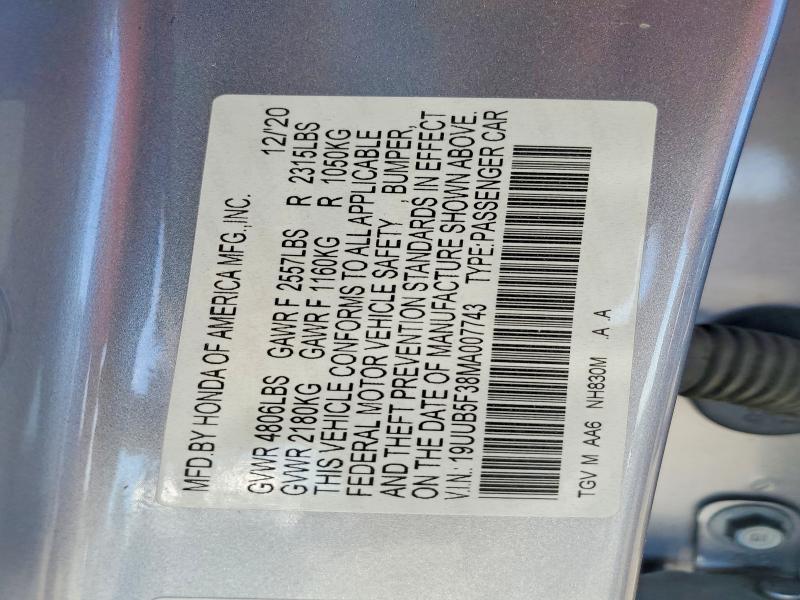 Продажа на аукционе авто 2021 Acura Tlx, vin: 19UUB5F38MA007743, номер лота: 54912756