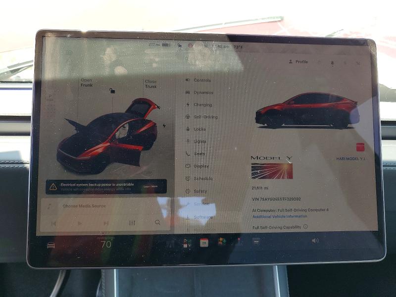 Продажа на аукционе авто 2026 Tesla Model Y, vin: 7SAYGDEE5TF329392, номер лота: 59112776