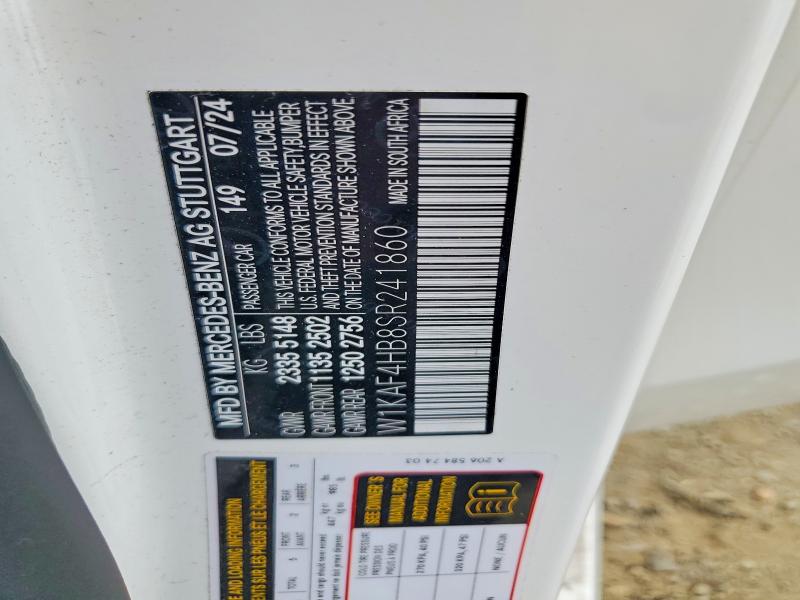 Продажа на аукционе авто 2025 Mercedes-benz C, vin: W1KAF4HB8SR241860, номер лота: 59146156