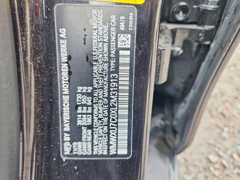 Aukcja sprzedaży 2020 Mini Cooper, vin: WMWXU7C0XL2M31913, numer aukcji: 57945716