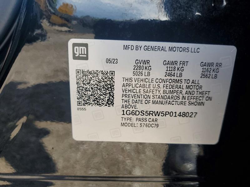 2023 Cadillac Ct5 მანქანა იყიდება აუქციონზე, vin: 1G6DS5RW5P0148027, აუქციონის ნომერი: 58322036