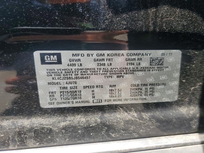 Продажа на аукционе авто 2018 Buick Encore, vin: KL4CJ2SB5JB546457, номер лота: 57151266