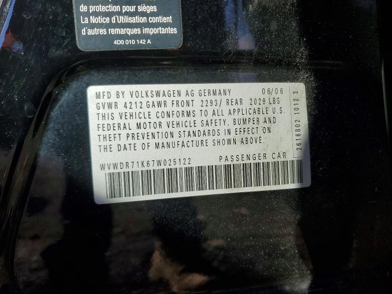 Продаж на аукціоні авто 2007 Volkswagen Rabbit, vin: WVWDR71K67W025122, номер лоту: 56166106