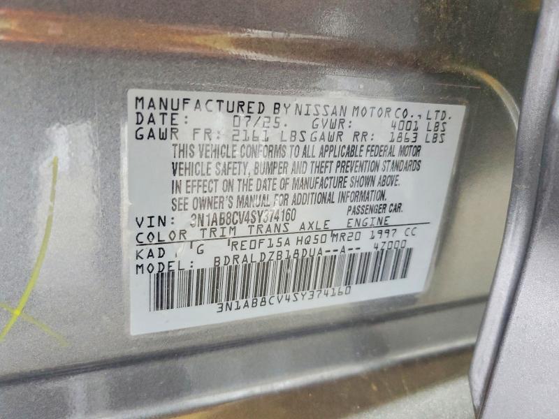 Продажа на аукционе авто 2025 Nissan Sentra, vin: 3N1AB8CV4SY374160, номер лота: 56872276