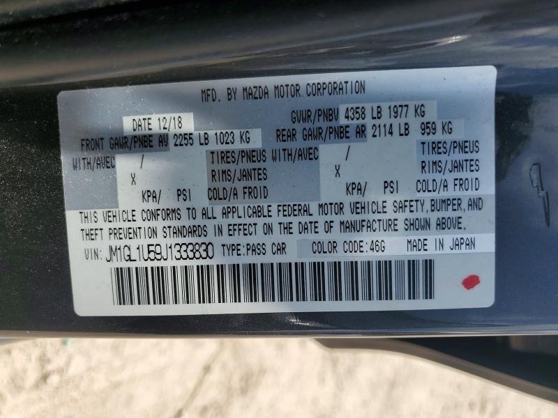 54559286 :رقم المزاد ، JM1GL1U59J1333830 vin ، 2018 Mazda 6 مزاد بيع