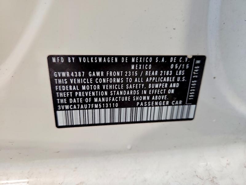 Продаж на аукціоні авто 2015 Volkswagen Golf Sportwagen, vin: 3VWCA7AU7FM513110, номер лоту: 57262556