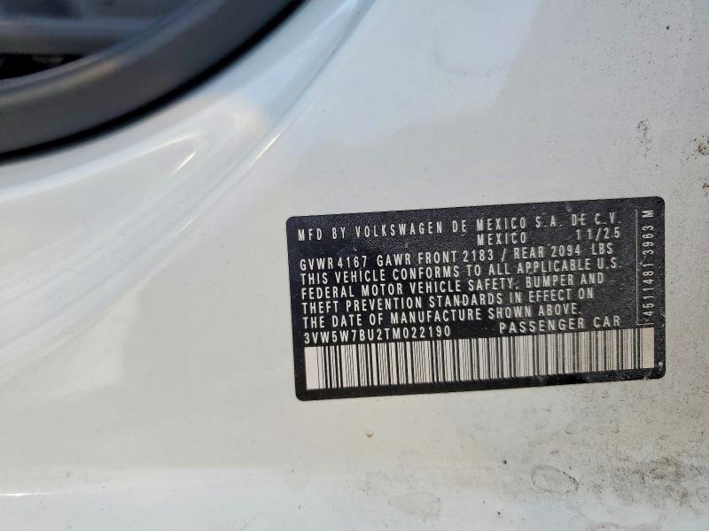 Продаж на аукціоні авто 2026 Volkswagen Jetta, vin: 3VW5W7BU2TM022190, номер лоту: 58056936