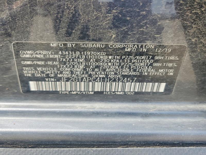 Продаж на аукціоні авто 2020 Subaru Crosstrek, vin: JF2GTAPC4LH232457, номер лоту: 56070266