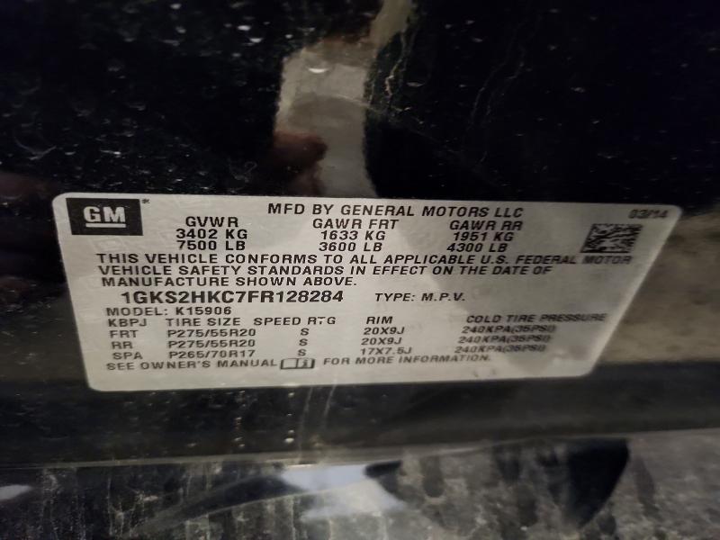 2015 Gmc Yukon Xl მანქანა იყიდება აუქციონზე, vin: 1GKS2HKC7FR128284, აუქციონის ნომერი: 55971006
