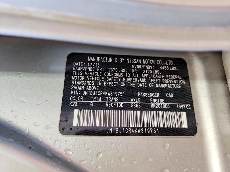 55095086 :رقم المزاد ، JN1BJ1CR4KW319751 vin ، 2019 Nissan Rogue Sport مزاد بيع