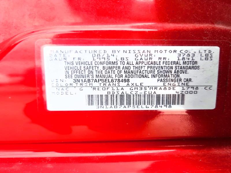 Продажа на аукционе авто 2014 Nissan Sentra, vin: 3N1AB7AP5EL678498, номер лота: 52706466