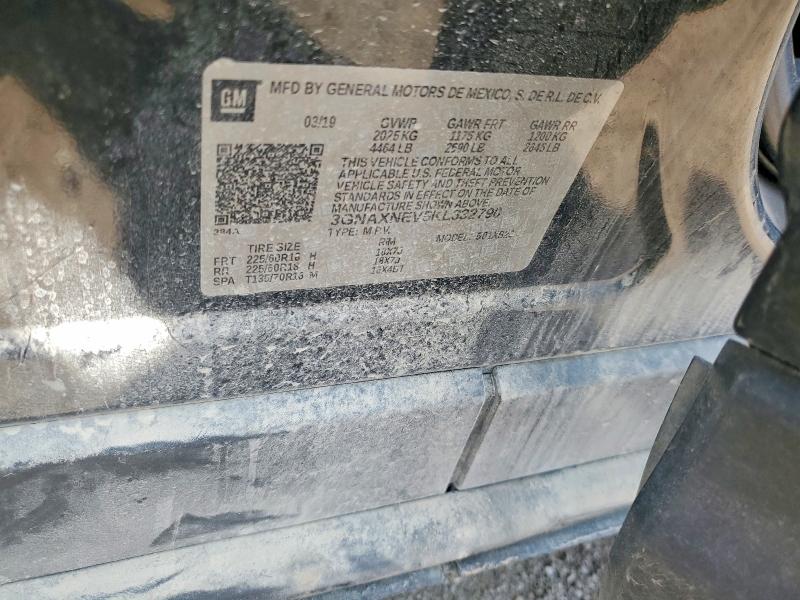 Продажа на аукционе авто 2019 Chevrolet Equinox, vin: 3GNAXNEV5KL332790, номер лота: 57648636