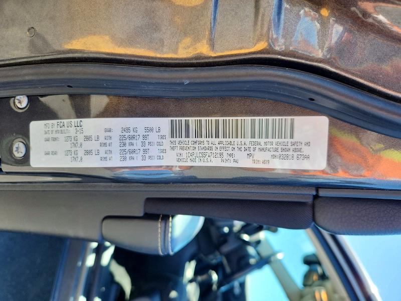56700556 :رقم المزاد ، 1C4PJLCS5FW712195 vin ، 2015 Jeep Cherokee مزاد بيع
