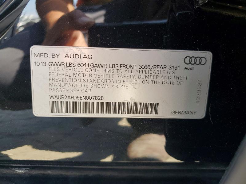 Aukcja sprzedaży 2014 Audi A8, vin: WAUR2AFD9EN007828, numer aukcji: 57777086