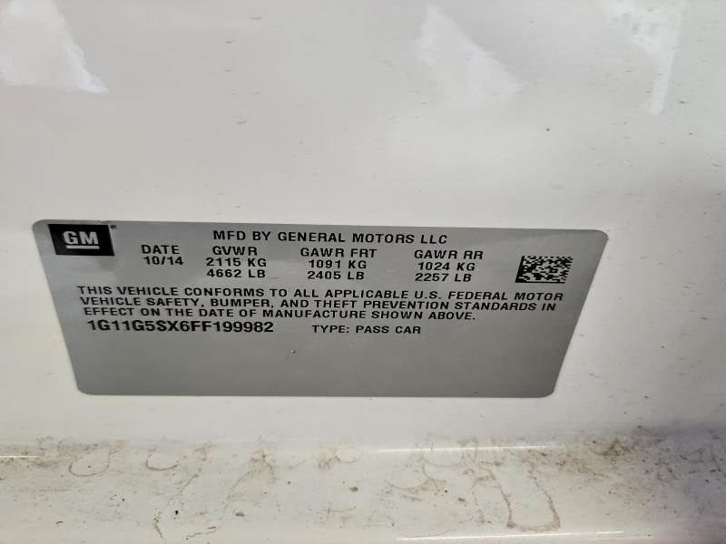 57823236 :رقم المزاد ، 1G11G5SX6FF199982 vin ، 2015 Chevrolet Malibu مزاد بيع